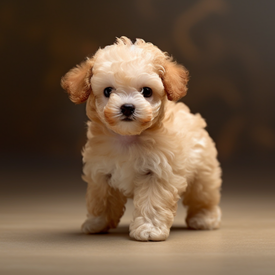 curly toy Poodle puppy